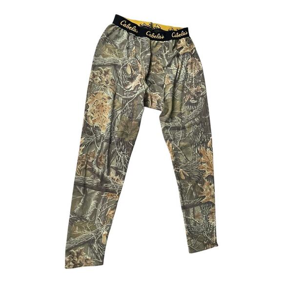 Vintage Cabela's Men's Large Regular Thermal Athletic Under Pants Hunting Camo - Picture 1 of 9